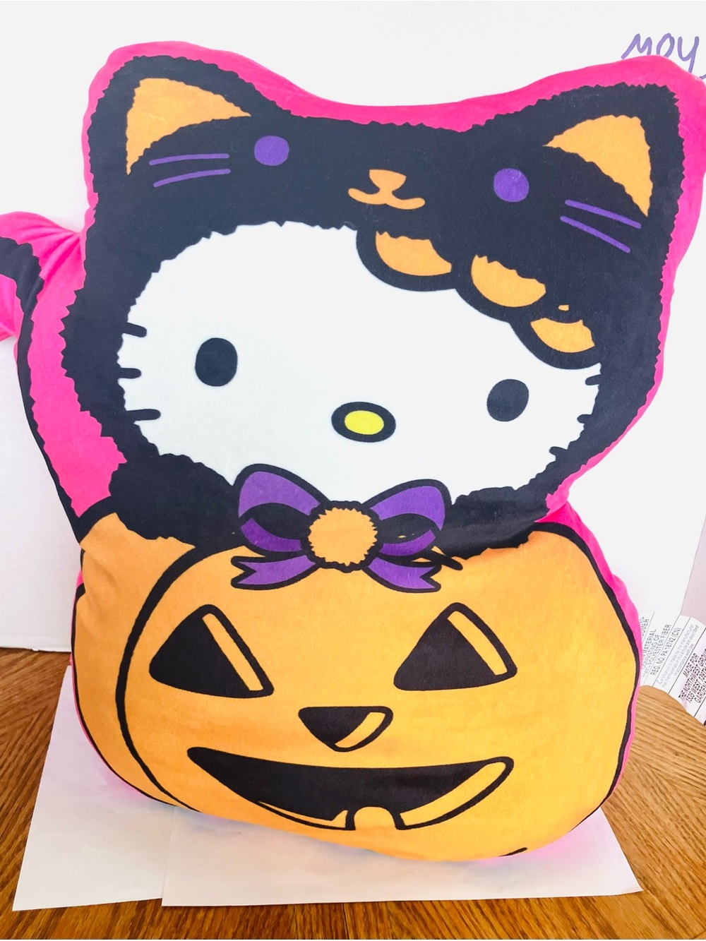 Hello Kitty Sanrio 2025 Pumpkin Kitty Travel Cloud Pillow 18in Tall Minor Wear